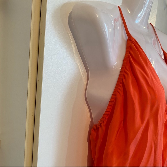 Bebe Coral Spaghetti Strap Silk Bodysuit Size XS NWT - Picture 6 of 16